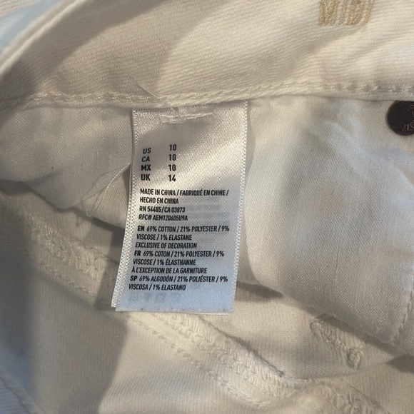 American Eagle White Stretch Midi Short - Picture 9 of 9